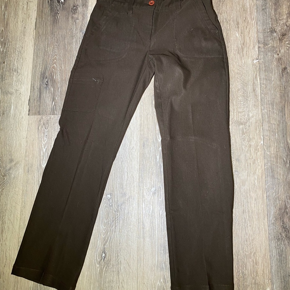 LOLE Travel Pants Hiking Athletic Chocolate Brown Pants Wicking Lightweight Sz 4